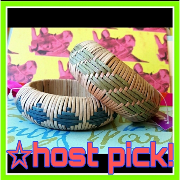 BOUTIQUE Jewelry - Chunky Bangle Bracelets NWT Tiki Time! 🤟🤟2X Host